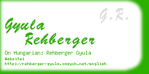 gyula rehberger business card